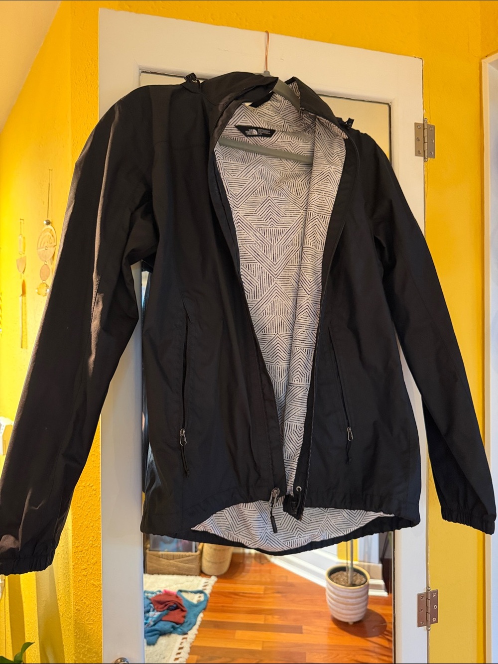 Classic Black North Face Rain Jacket